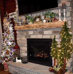 Christmas decor on main level