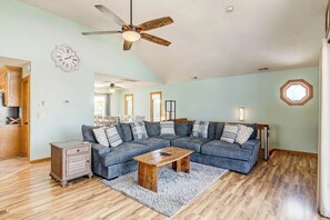 Top-Level Living Room with Deck Access