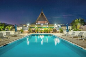 Outdoor Pool at night