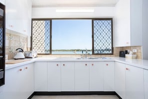Kitchen window with river vistas.