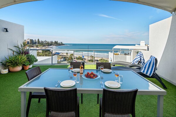 The amazing views of Kings Beach from the rooftop balcony have to be seen to be believed.