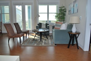 Walk into the open bright living room