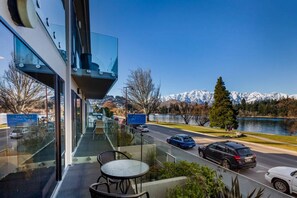 Incredible central waterfront location. 180 panoramic views over Lake Wakatipu, The Remarkables, Cecil Peak