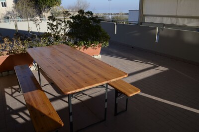 Strandapartment in Rimini mit Panoramaterrasse "Chiara"