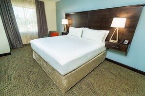 Drift to sleep in this plush bed.