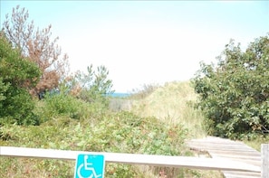 walkway to private beach