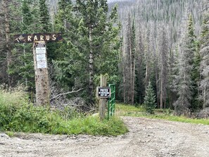 The top of our driveway. This is where you need a high clearance 4WD vehicle.