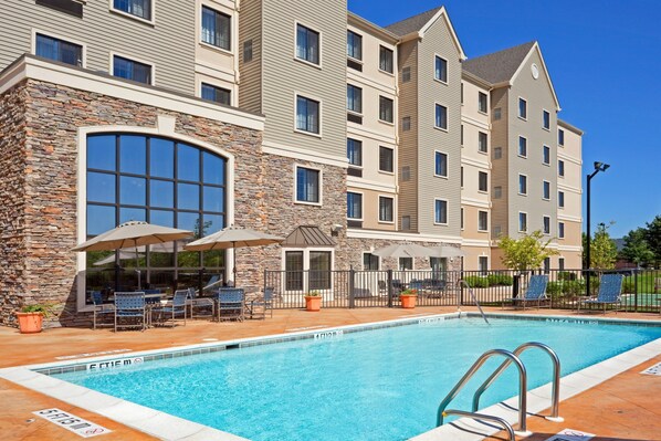 Lounge around the pool after a day of adventure.