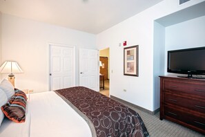 Drift to sleep in the comfortable bed.