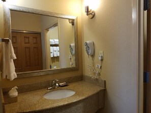 Get ready for your day in the bathroom.