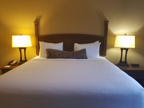 Drift to sleep in the comfortable bed.
