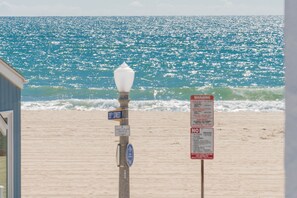 Check out the 35th Street surf conditions any time of day from the front balcony.
                