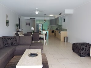 Spacious open plan living area