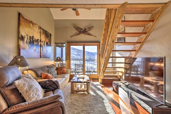 Steamboat Springs Vacation Rental | 3BR | 3BA | 1,267 Sq Ft | Stairs to Access