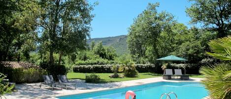 Plant, Water, Furniture, Tree, Sky, Swimming Pool, Shade, Outdoor Furniture, Chair, Grass