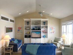 Newly updated. Plentiful, comfy seating and lots of outlets for charging :) 