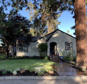 Front of house during spring time