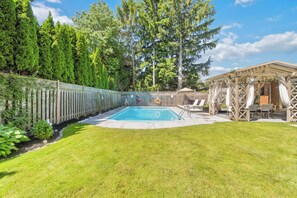 Private lush backyard