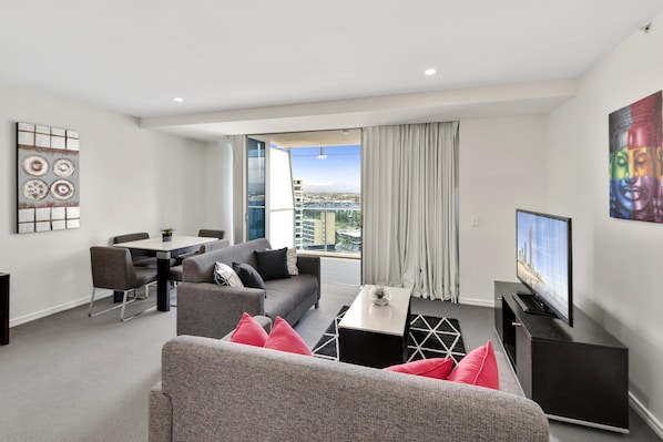 The open plan design makes it easier for everyone to gather around