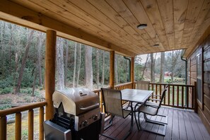 Porch, covered, creek view