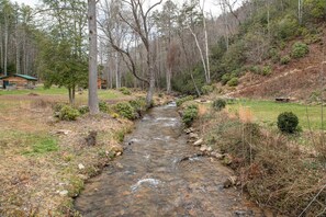 Creek and path to other cabin