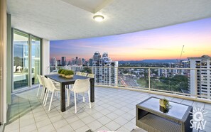 Enjoy magical sunsets in this spacious balcony