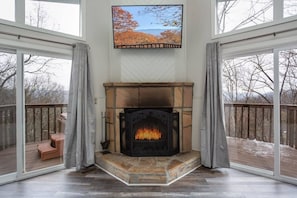Wood Burning Fireplace!