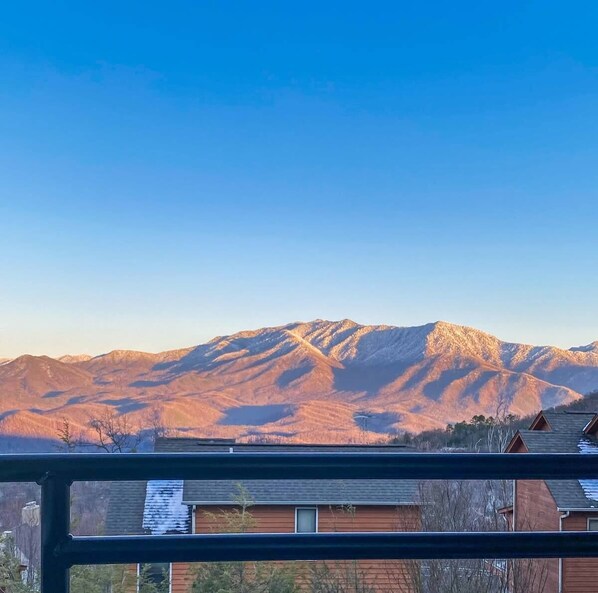 Huge Views Of Mt. Leconte From The Porch!