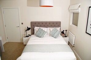 Bed with hotel quality linen