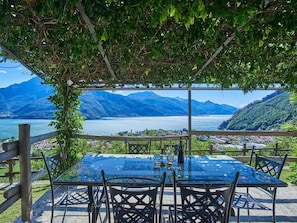 Water, Mountain, Plant, Sky, Nature, Azure, Blue, Shade, Natural Landscape, Outdoor Furniture