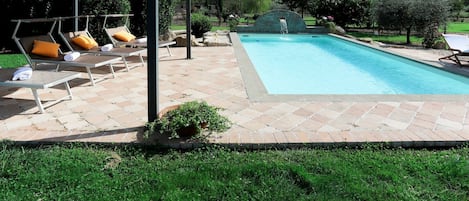 Swimming Pool, Grass, Property, Backyard, Lawn, Yard, House, Real Estate, Flooring, Tile