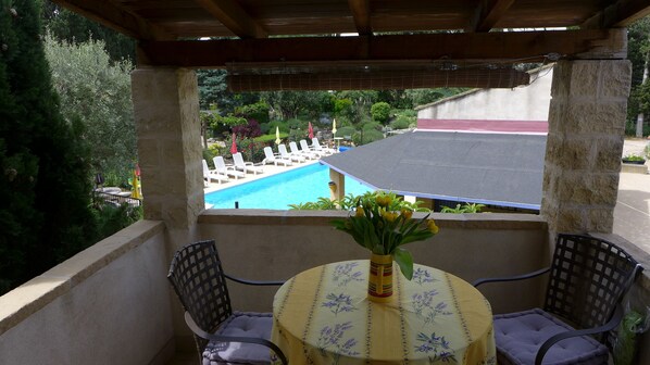 View from top balcony