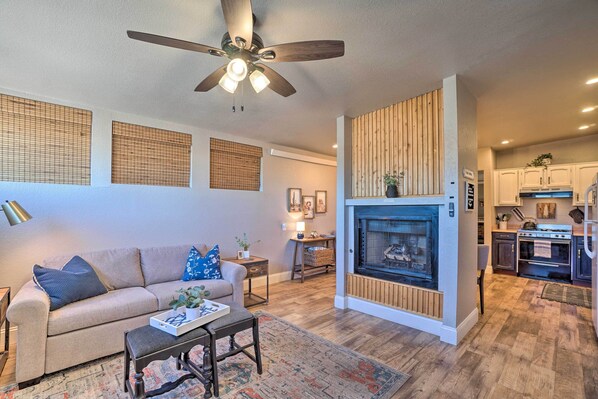Williams Vacation Rental | 1BR | 1BA | 780 Sq Ft | Step-Free Entry via Back Door
