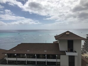 Ocean view from living room/kitchen