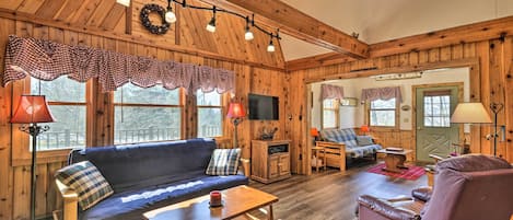 Springwater Vacation Rental | 2BR | 1BA | 1,200 Sq Ft | Stairs to Access