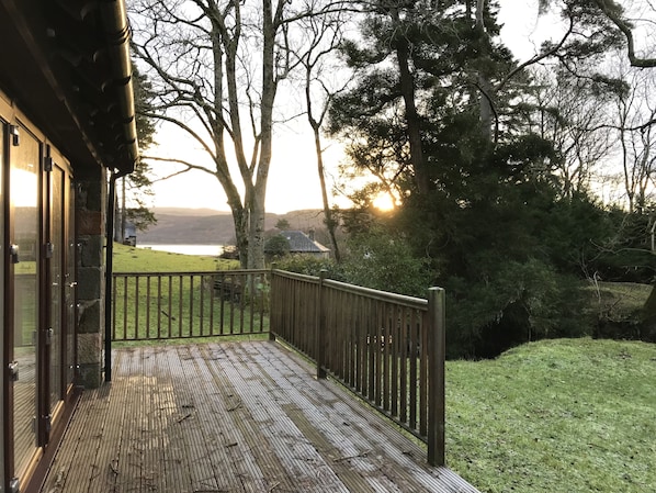 Large decking area ideal for morning coffee or a large vino at night