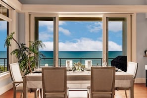 Picturesque gulf views add an elegant touch to any dining experience