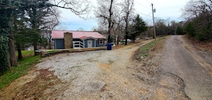 Our house from Scenic Lane. We're the second-to-last house on the street.