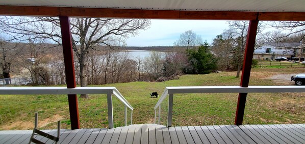 The view from our porch looking toward Lake Keystone