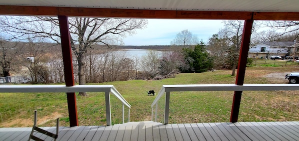 The view from our porch looking toward Lake Keystone