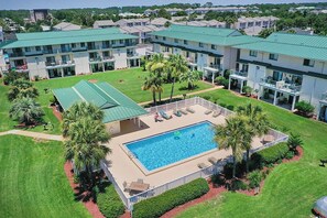 Aerial view of the pool