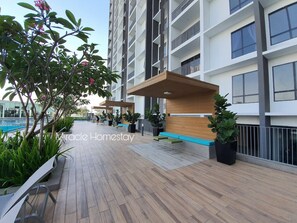 Poolside Seating Area