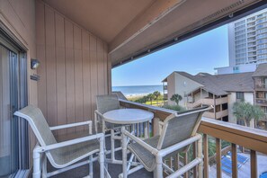 Grab a cup of joe and watch the waves coming in.
