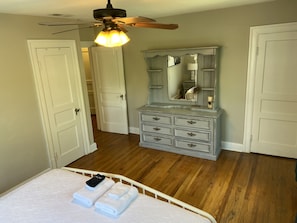The King bedroom includes a large dresser and closet for your use.