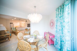 View of Living/Kitchen area from Dining area
