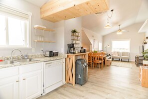 Kitchen facing the living room