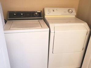 Washer and dryer you can use anytime. 