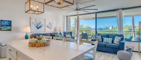 Newly remodeled condo with beautiful beach decor.