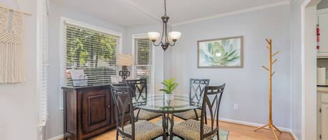 Dining room with seating for 4.