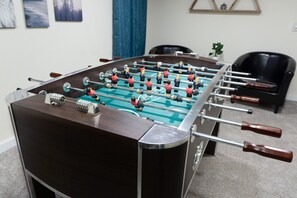 Enjoy a game of foosball!